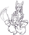 Amaranth and her Little monster by MellaYuna