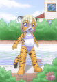 Little Tigeress at the Pool by nerdmouse