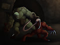 Hell Knight Vs. Licker by Undeadkitty13