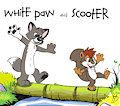 AC badge: White Paw and Scooter by pandapaco