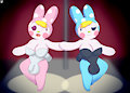 Futa Chrissy and Francine in Playboy Costumes by furf
