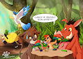 Sora Lion having lunch by CoshiDragonite