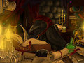 Kirkrapine in the Mage's Room by RevenantWairu