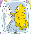 Alphys x Asriel: 3 Version Commission by Nishi