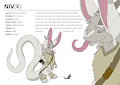 Commission - Niv Character Sheet (Hunter, Nude) by besonik