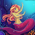 Speed Paint - Mermaid Sunset Shimmer by lumineko
