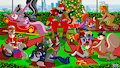 Yiffmas Orgy at the mall by KyunaWolf