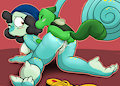 Taking on the bigger lizard by Felino