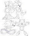 Classic Sonic doodles by SonicYaoiHaven