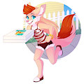 Fenn&eacute; the Fast Fennec Pizza Girl! by MileyMouse