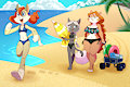 Mittens Summer Vacation (art by Lonbluewolf) by NeoShard