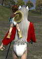 Inuyasha - Shippo on shoulder by AlexCub