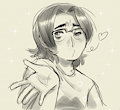 smoochtober day 2: Blowing a kiss by Saucy