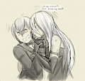 smoochtober day 3: Kiss on the cheek by Saucy