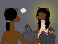 Commission: "Trying something new" 3/4 by BonnieandCo