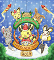 Christmas 2018 & Happy New Year 2019 (Old work finish) v2+v1 by PichuYang