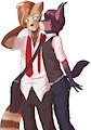 Friendly kiss by fuwaneko