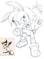 bunnie d'coolette sketch by BlueBee