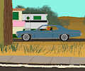 A Fox Driving a '69 Chevy by moyomongoose