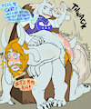 COMMISSION: A Messy Goat Gets Spanked [Toilet+Trauma Art] by ToiletTrauma