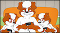 Playing video games... naked!" by nelson88