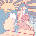 [Commission] Sunset Date by budgiebin