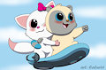 Yoo Hoo and Pammee by Caluriri