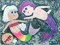 Urchin and Rainbow by MrRoseLizard