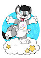 Wild heart wolf, care bear cousin by Loupy