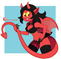 Demon girl and contest info by NoriNoir