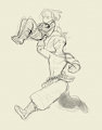 he hold the waist with one hand by Saucy