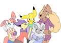 Pikachu Harem by DoupperArt