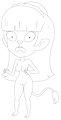 lioness girl Line art by Tralalal