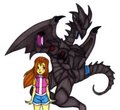 Serenity Anthro Red Eyes Black Dragon TF by Ivanks