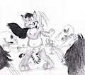 Those That Lurk In The Monochrome Graveyard by TheTatteredKitty