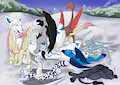 YCH gryphlets cum everywhere by soulgryph