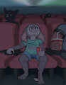 bun-bun has a piss at the theater (leglegleg) by CompliantCoon