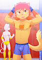 Changing outfit in Locker room by Susunasi