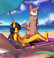 Nudist Beach with Benefits - (YCH Collab Result) by Nekome