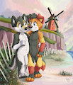 Windmill and Sea by pandapaco