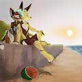 Relaxing in the beach by Fenfenkiry