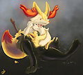 Braixen Gooped by Stormdragonblueart