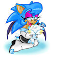 Sapphire Sonic and her angel chao by ClassicSatAmSonic