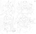 Touhou X Arthur doodles. by Bzehburger
