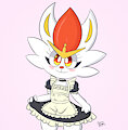 Cinderace Maid by CommieBunny