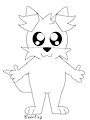 Free Lineart/Base! Fox Fursona by BloonFxy