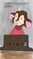 Fievel in the Stocks by TortureDragon