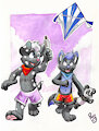 Flying a kite by SkyPuppeh