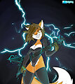 Jayme Guitar Lightning COMMISSION by alhedgehog