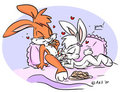 Bunny Milk and Cookies by andybunny